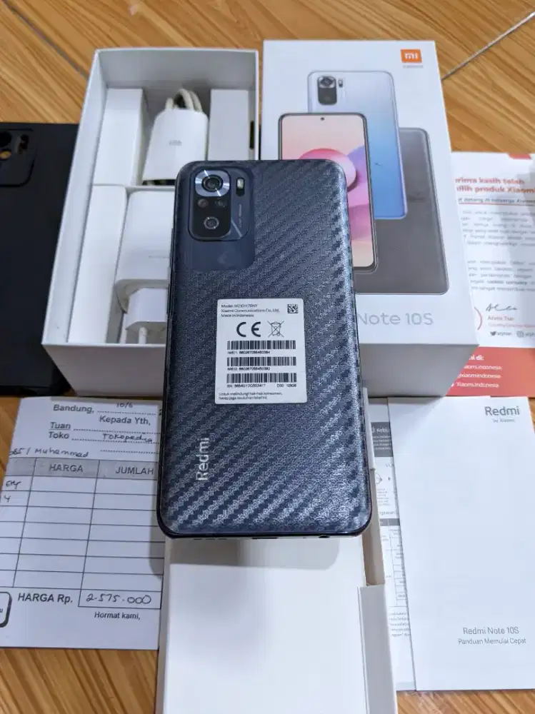 Redmi Note 10s Nfc 6+5/128 Fullset Ori