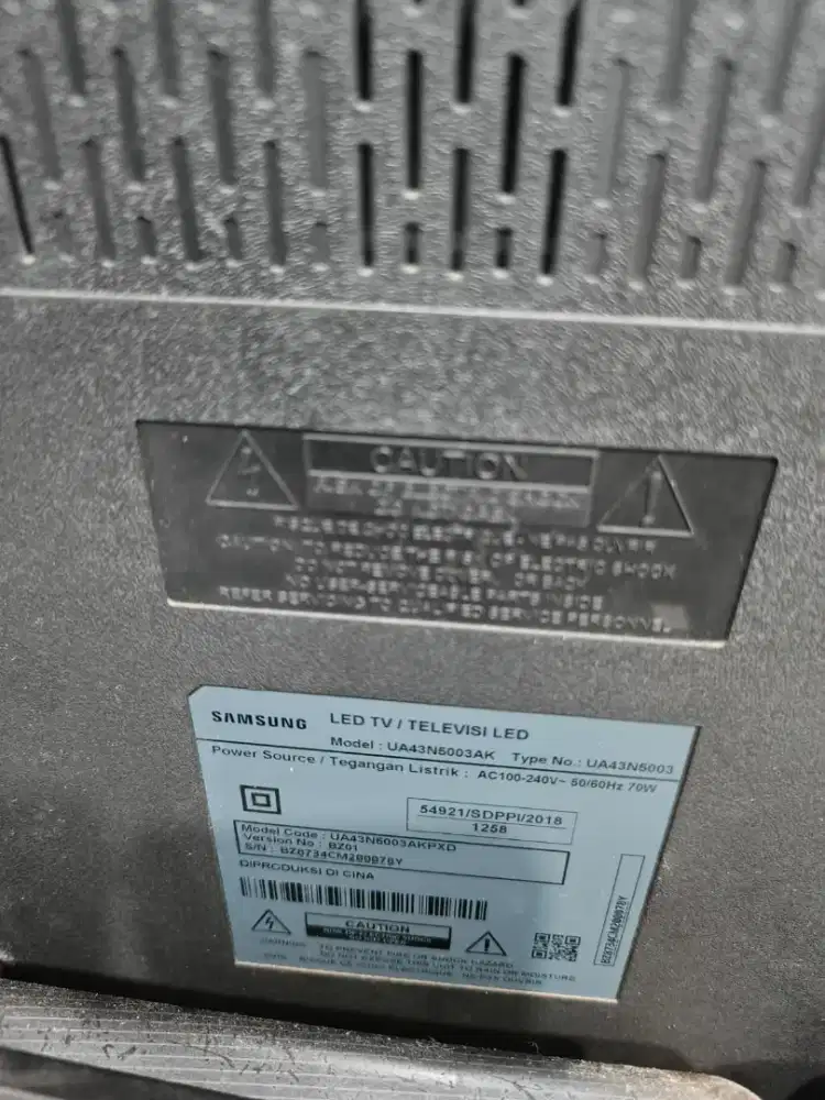 Mencari TV Rusak Samsung 43 inch sesuai model di atas