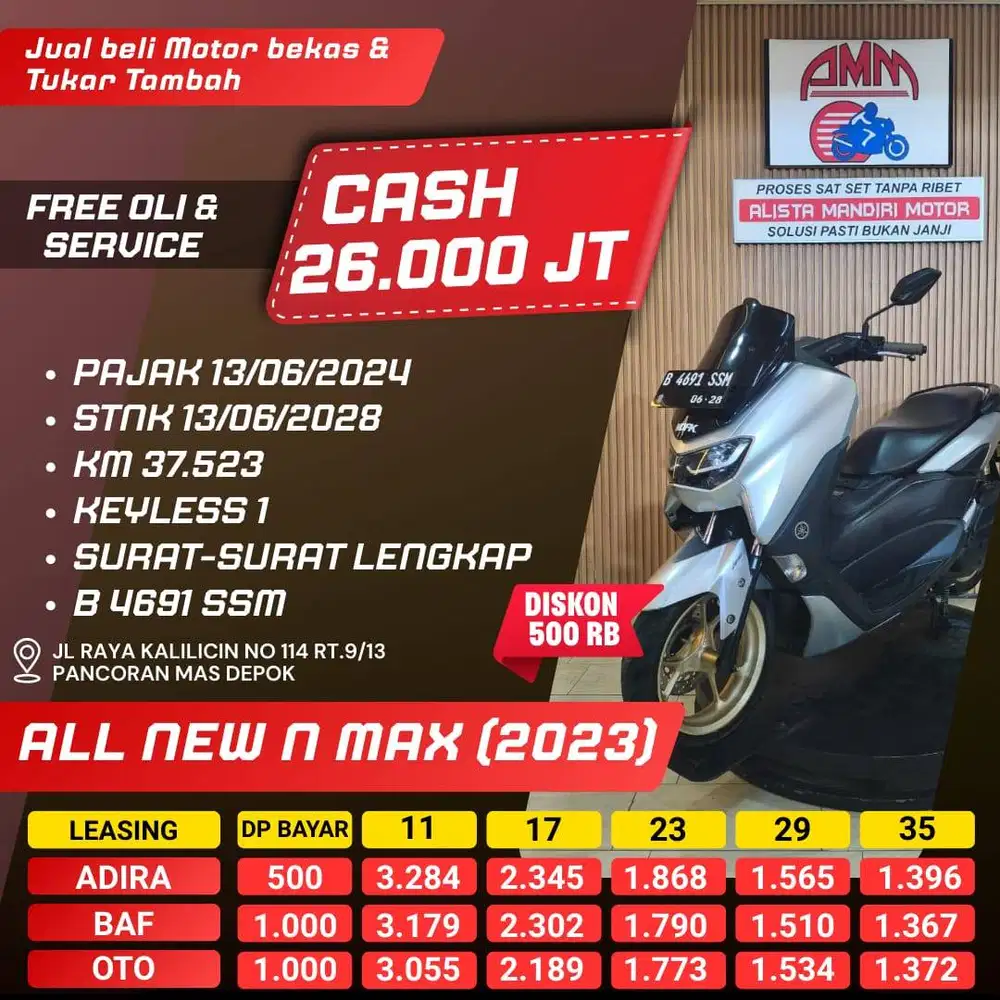 ALL NEW N MAX CONN ABS 2023 DP 500 CC 0% KREDIVO TOKPED SPAYLATER