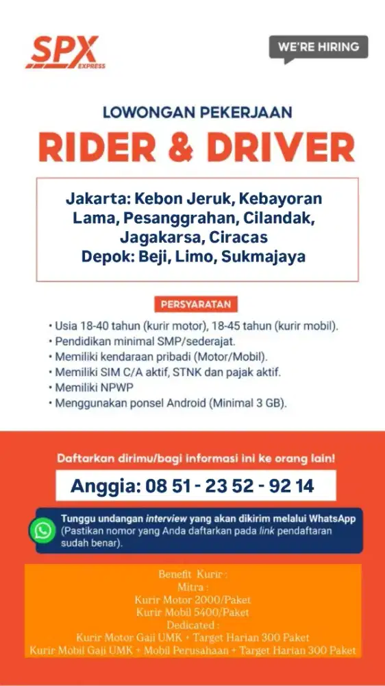 Rider Mitra Dan Plus SPX