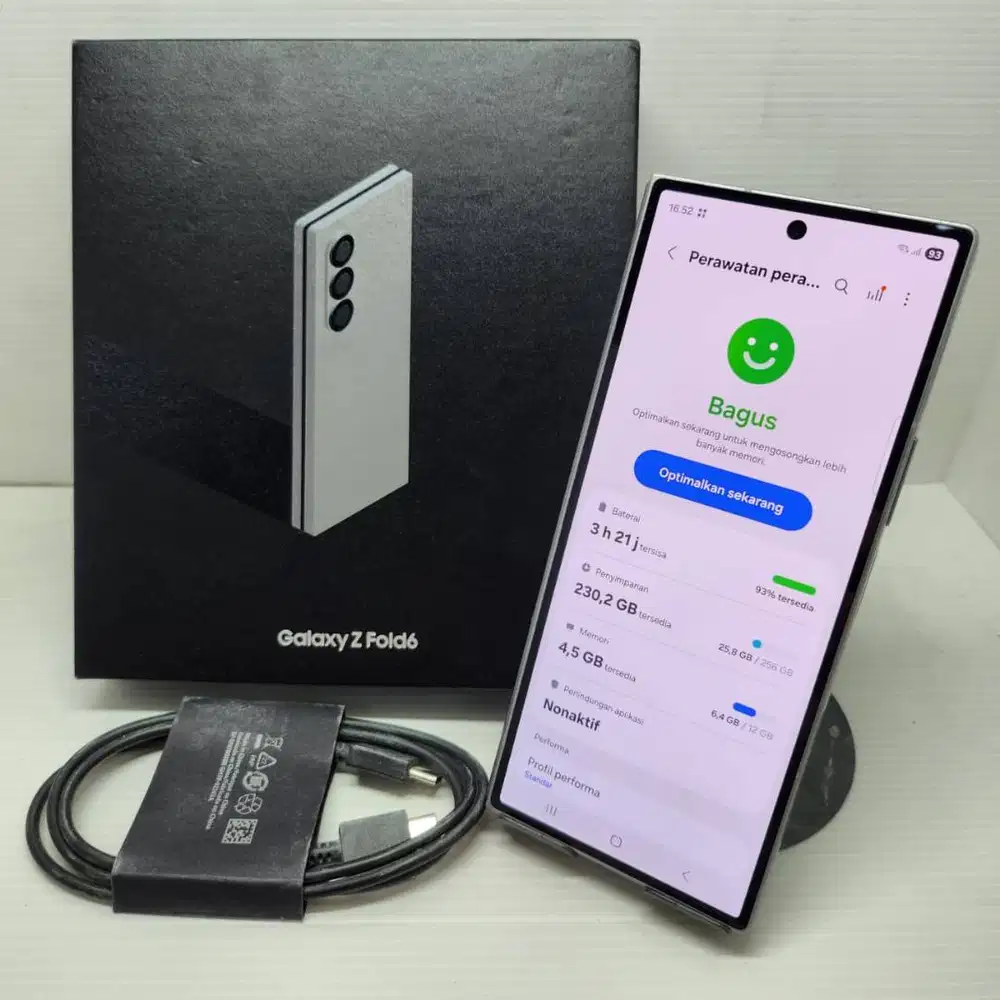 NO MINUS! SAMSUNG GALAXY Z FOLD 6 5G 12/256 SILVER SHADOW SIAP PAKAI R