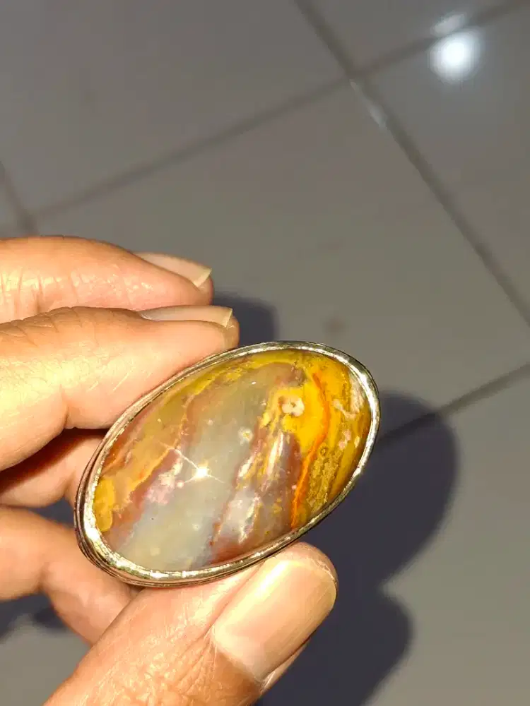 Cincin batu garut gbr kepala burung