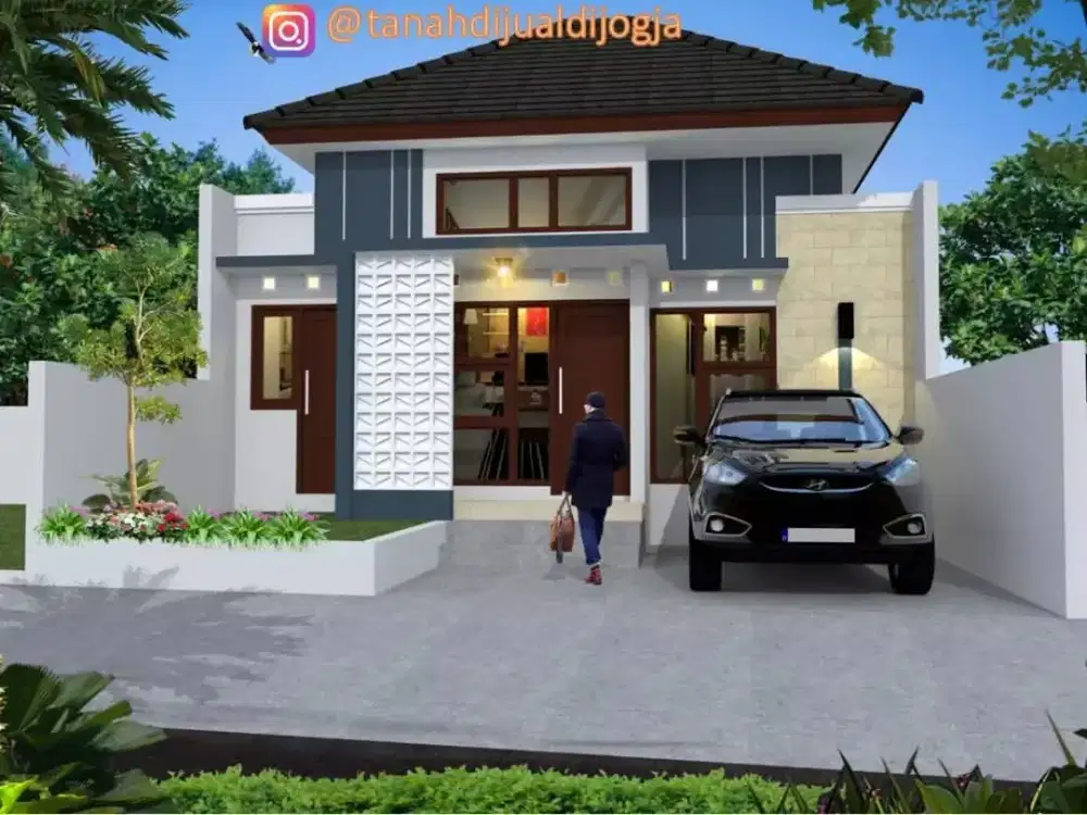Rumah dekat Kota Jogja di Jl Wonosari KM 12 Pinggir Aspal Siap Bangun