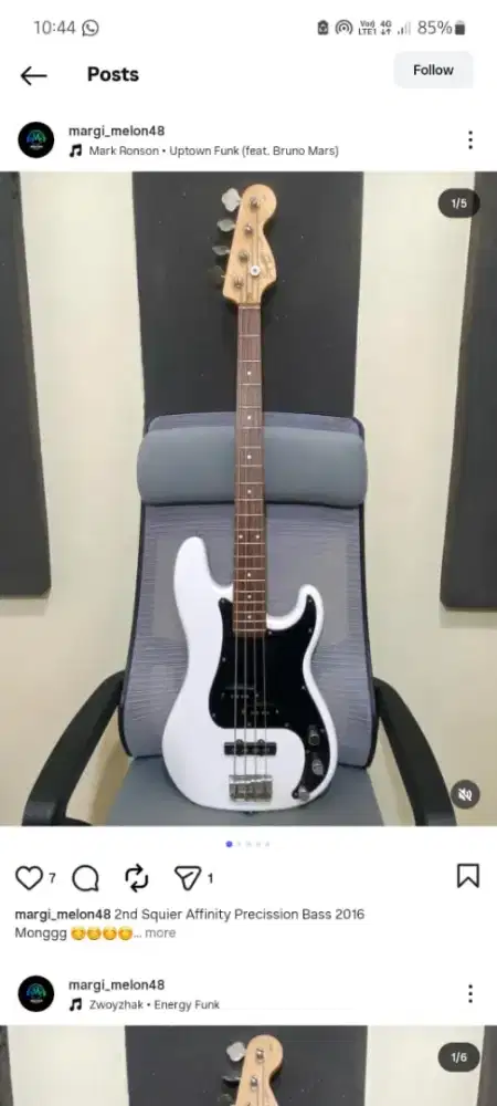 Bass Squier PJ Bass 2016