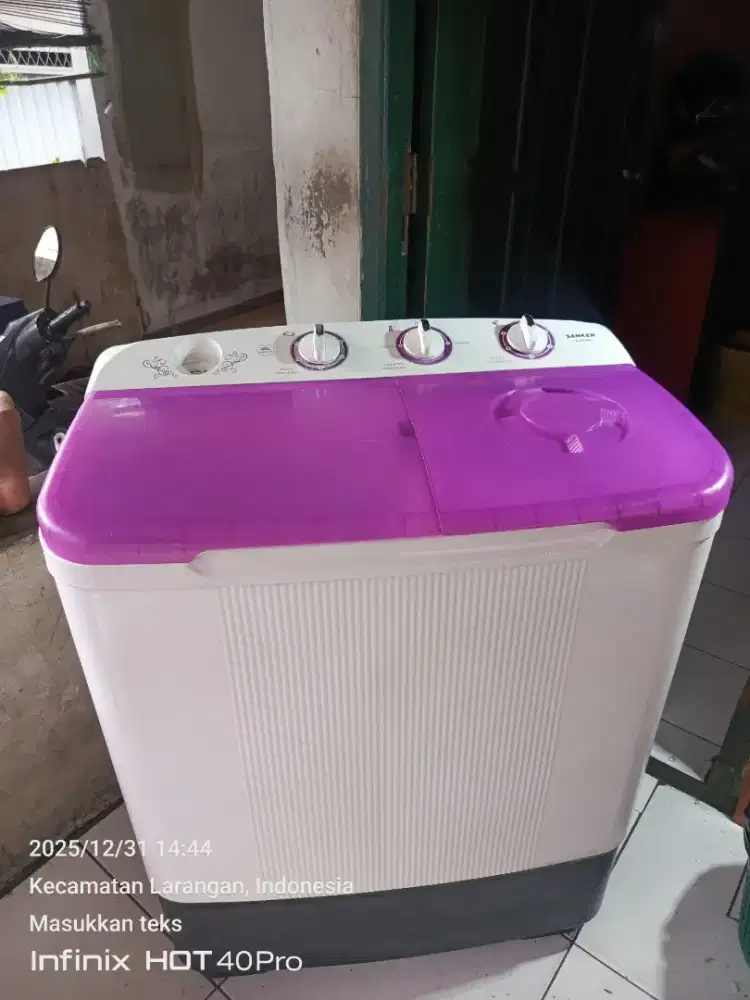 Mesin cuci merek SANKEN 8kg normal Joss tinggal pake bosku..