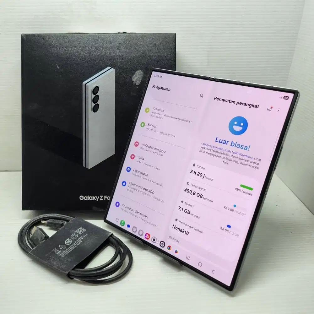 NO MINUS! SAMSUNG GALAXY Z FOLD 6 5G 12/512 SILVER SHADOW SIAP PAKAI R