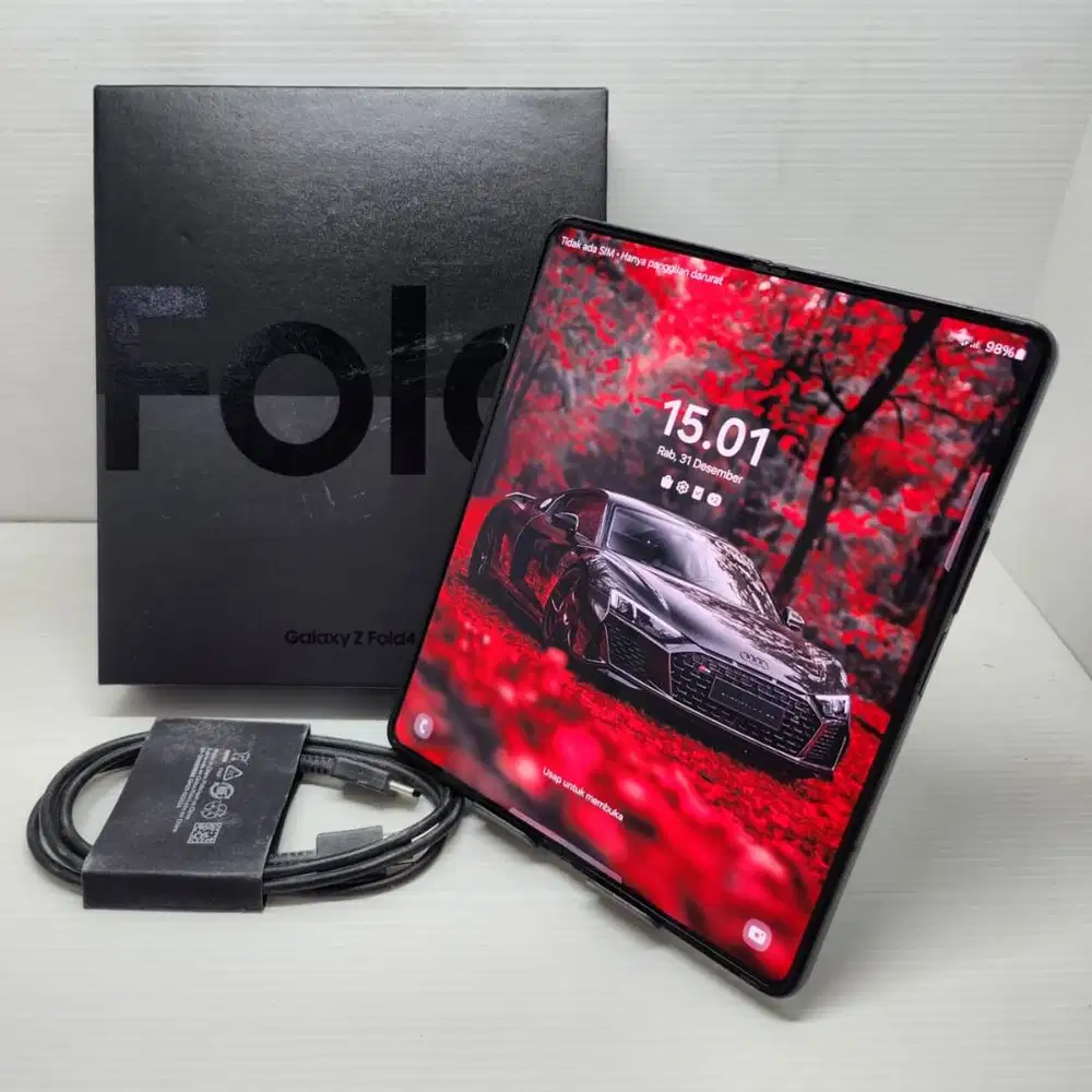SAMSUNG GALAXY Z FOLD 4 5G 12/256GB BLACK RESMI SEIN FULLSET NO MINUS