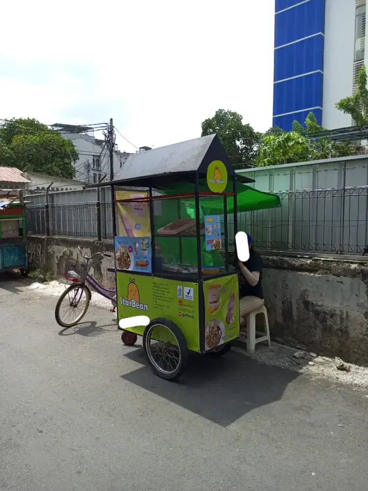 BOOTH GEROBAK ROMBONG BESI JUALAN