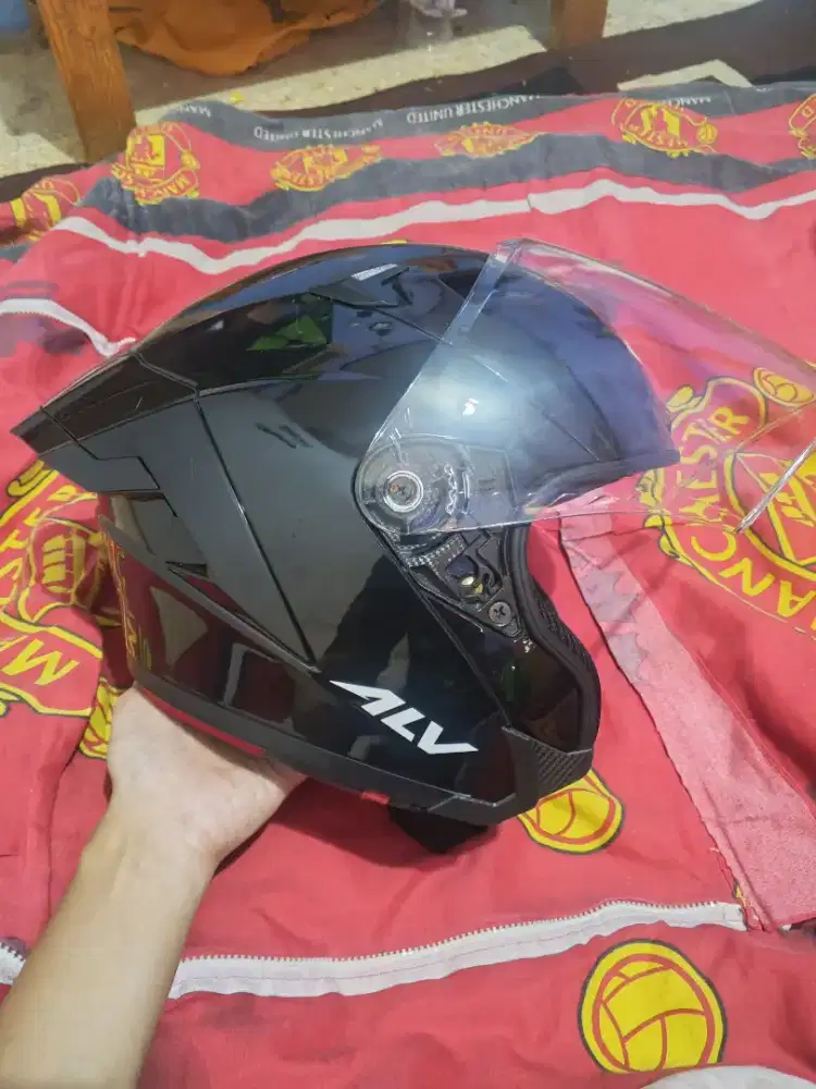 Helm ALV Ultron Pro Hitam Glossy XL