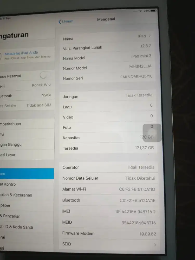 Ipad mini 3 128gb