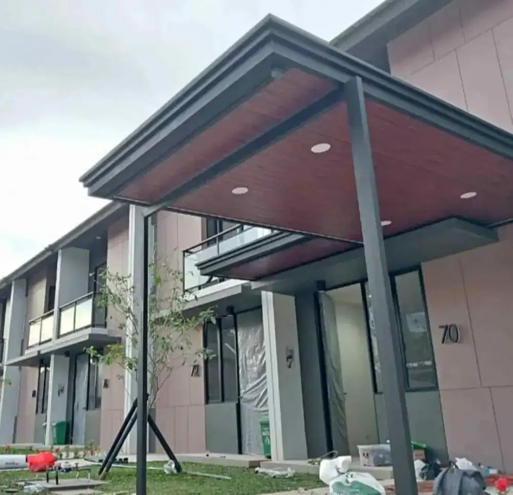 Kanopi raka besi holo atap alderon pelapon pvc