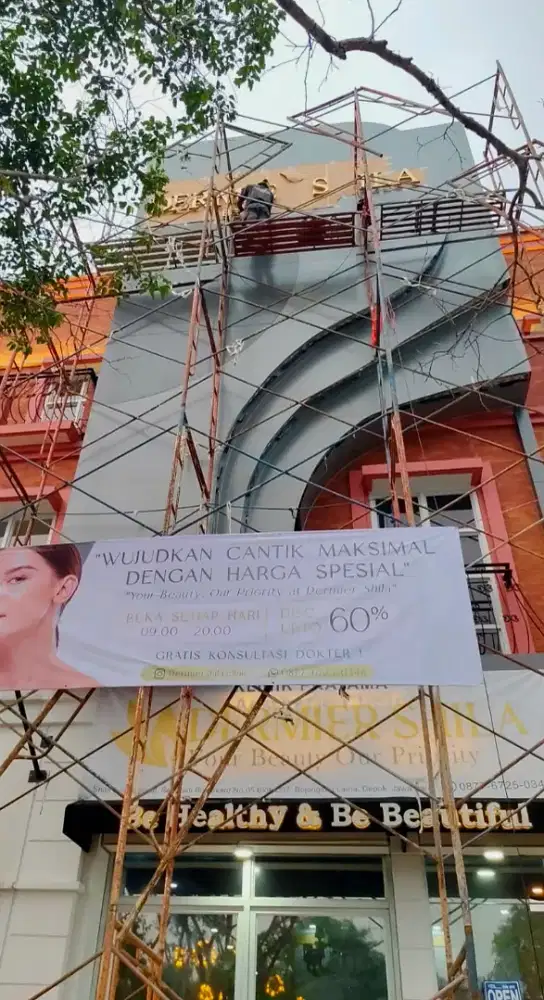 Custom Facade - Fasad ACP. Curtain Wall Kaca. Outdoor Signage Branding