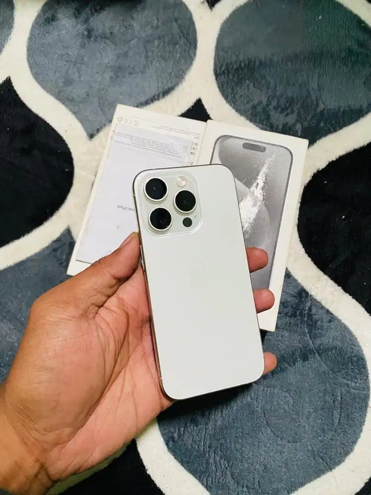 Iphone 15 pro 128GB ex ibox full acc original white titanium