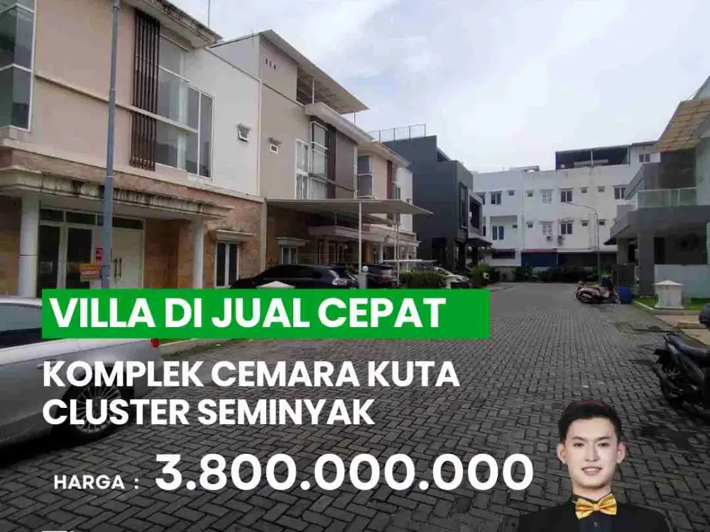 DI JUAL VILLA DI KOMPLEK CEMARA KUTA CLUSTER SEMINYAK