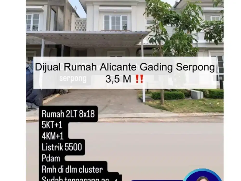 MURAH BANGET! Granada Alicante jual murah 3,5 M GADING SERPONG