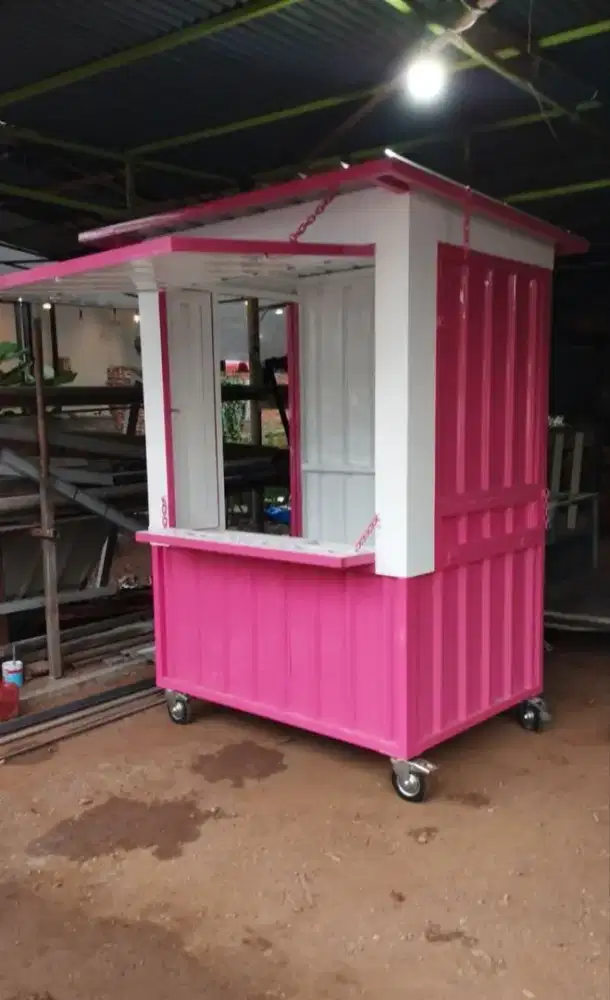 Booth semi kontainer custom, kios jualan