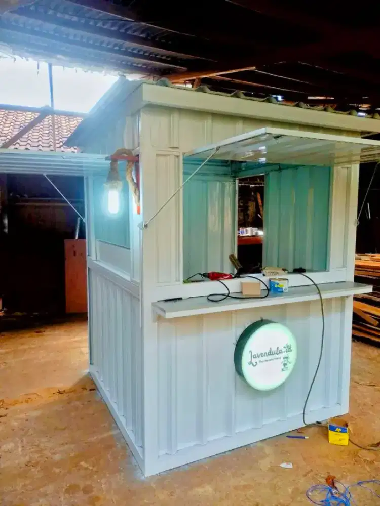 Booth semi kontainer custom, kios jualan