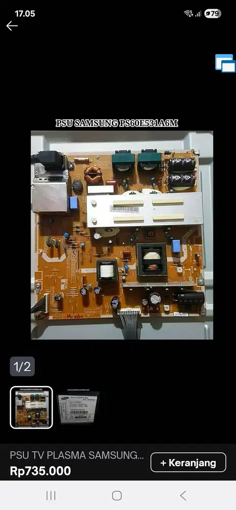 PSU samsung plasma PS60E531