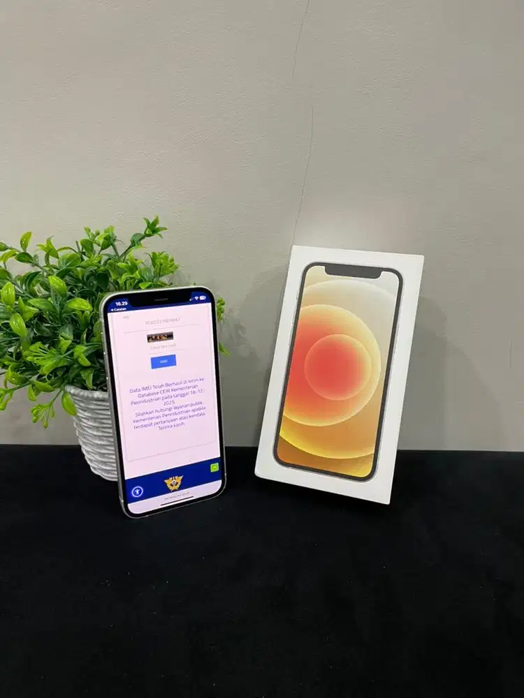 IPhone 12 Mini 128GB White mulus Fullset BH 88% Imei Bea Cukai