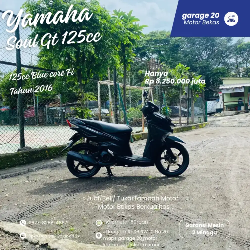 Yamaha Soul Gt 125cc Bluecore Fi Tahun 2016 Pajak Off