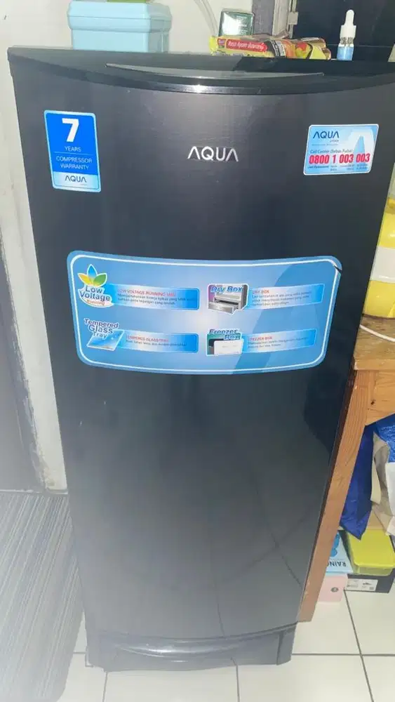 Kulkas 1 Pintu AQUA Sanyo AQR D 190 DS Black Series Freezer BOX