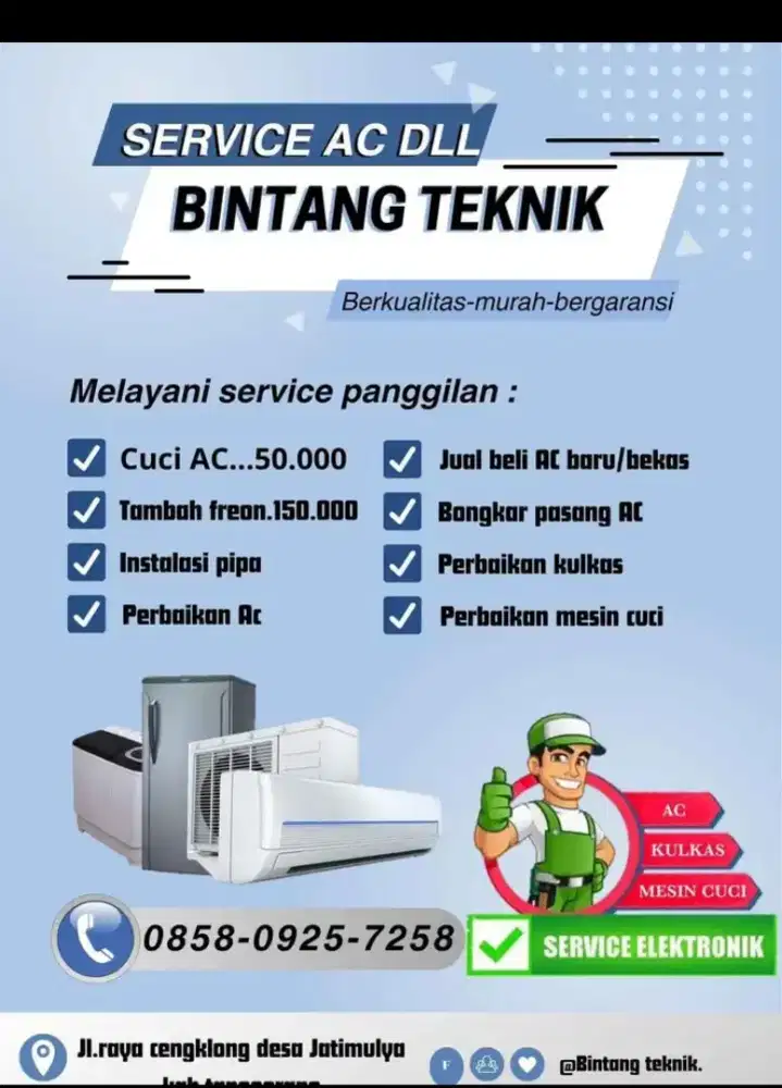 Jasa cuci ac dan perbaikan ac