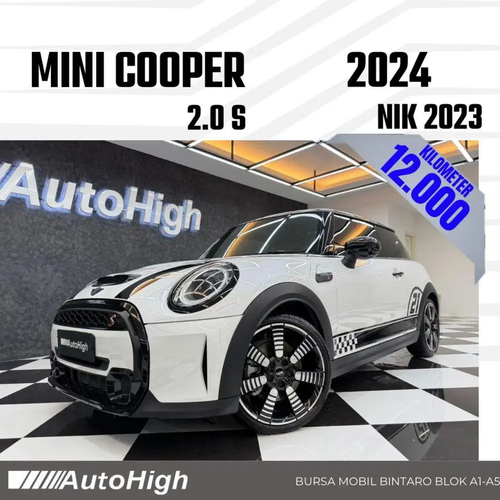 DP10% [Km12.000] Mini Cooper 2.0 S Turbo 2023 White Reg 2024 #AUTOHIGH