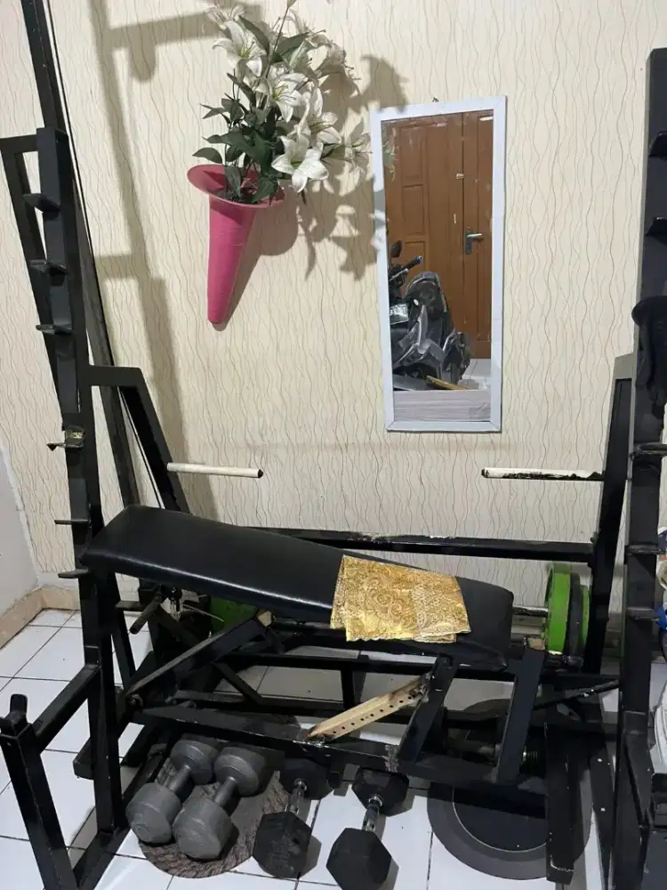 Jual alat fitnes benchpress dan pulldown