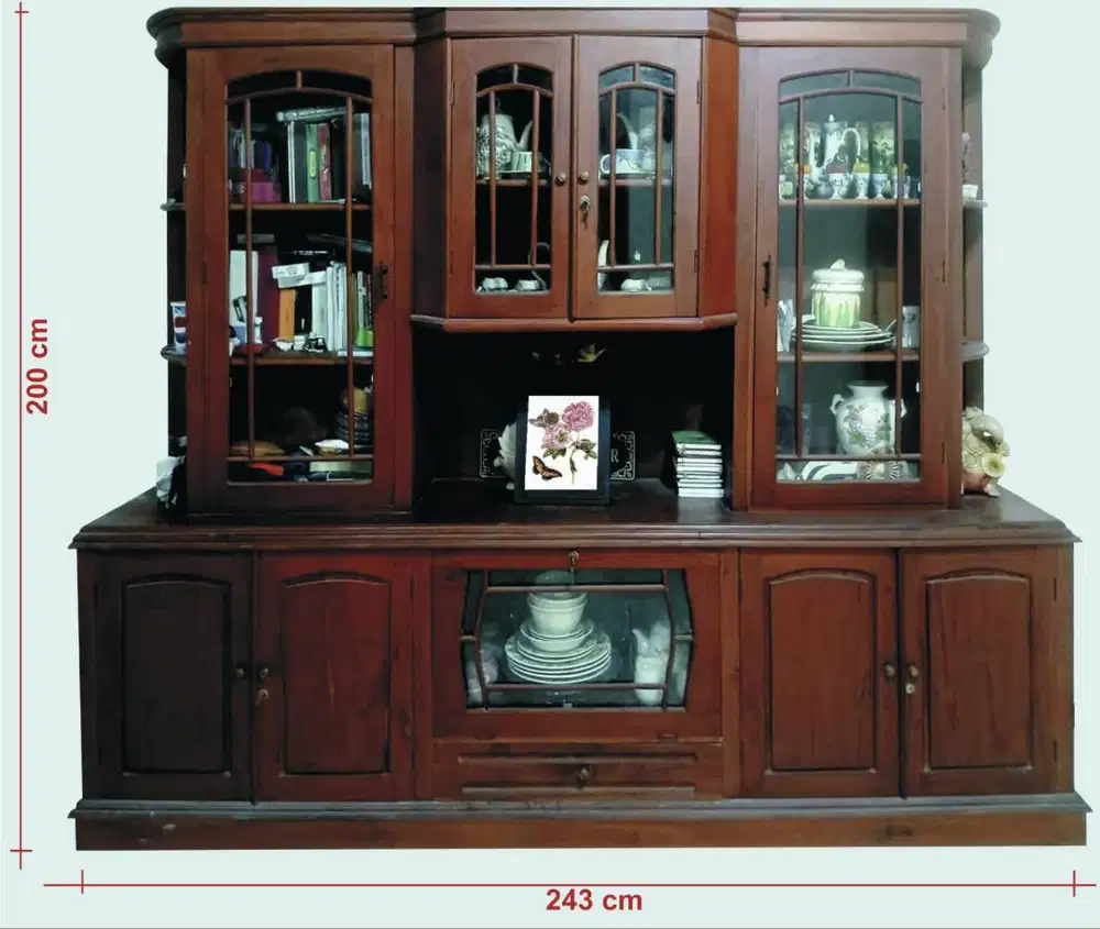 LEMARI BUFET KAYU JATI JATI