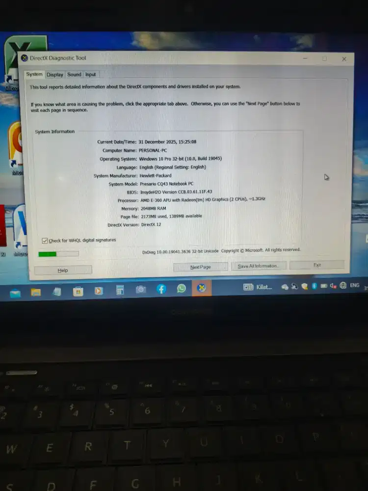 Laptop CompaQ Presario CQ43