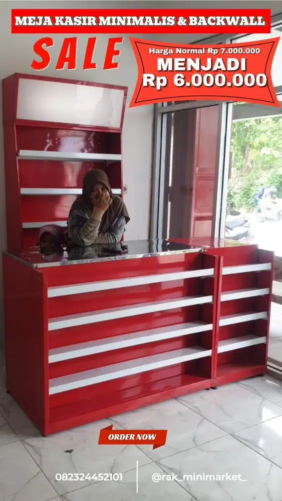 Meja kasir minimarket