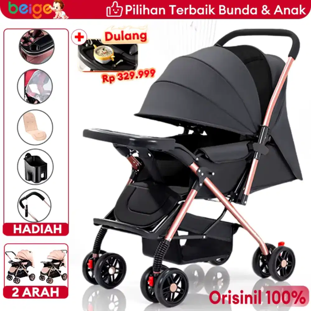 Stroller Bayi Kereta Dorong Lipat Traveling Two Way