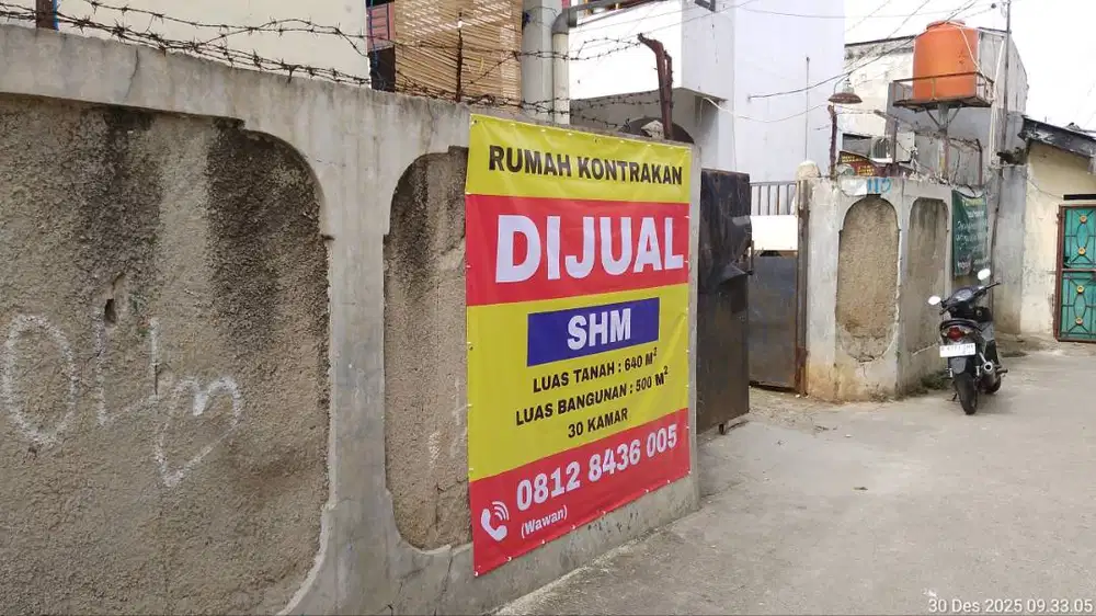 DIJUAL RUMAH KONTRAKAN 31 PINTU