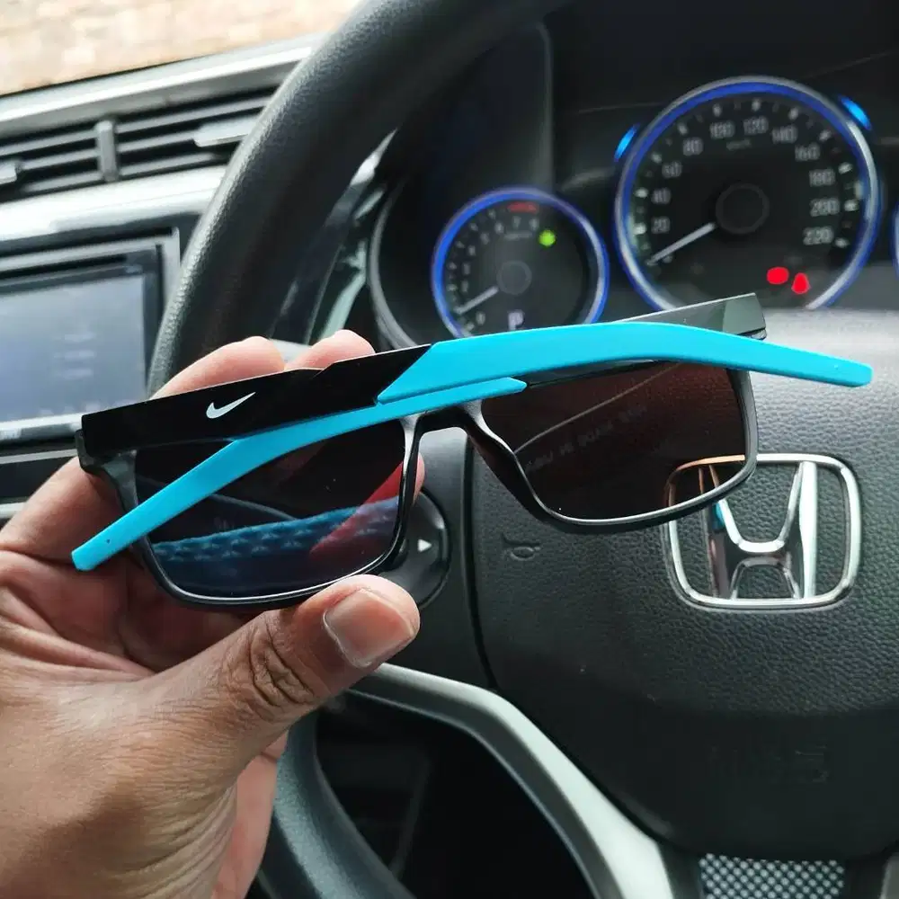 Nike 7057 Vintage Blue Eyeglasses Man Polarized Lens - Blue Black