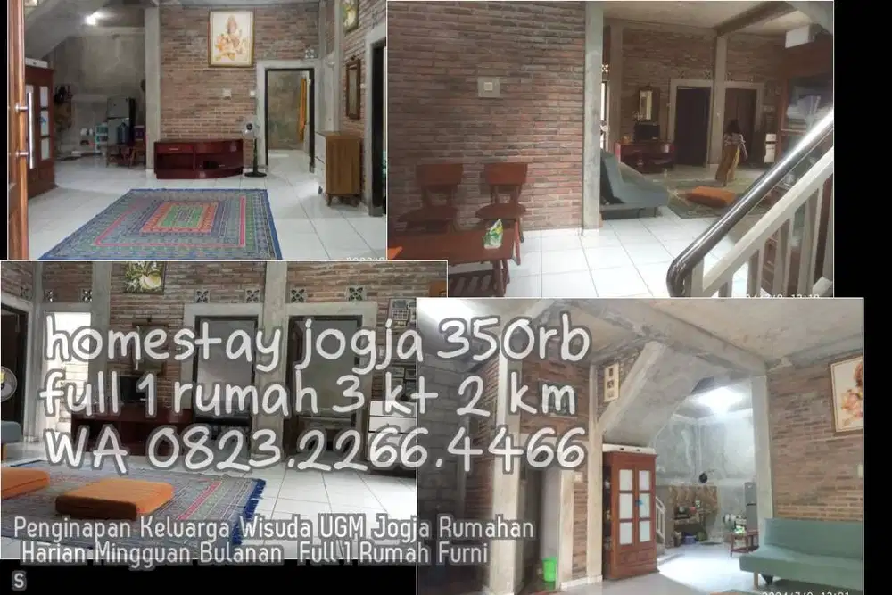 Penginapan Keluarga Wisuda UGM Jogja Rumahan Harian Mingguan Bulanan