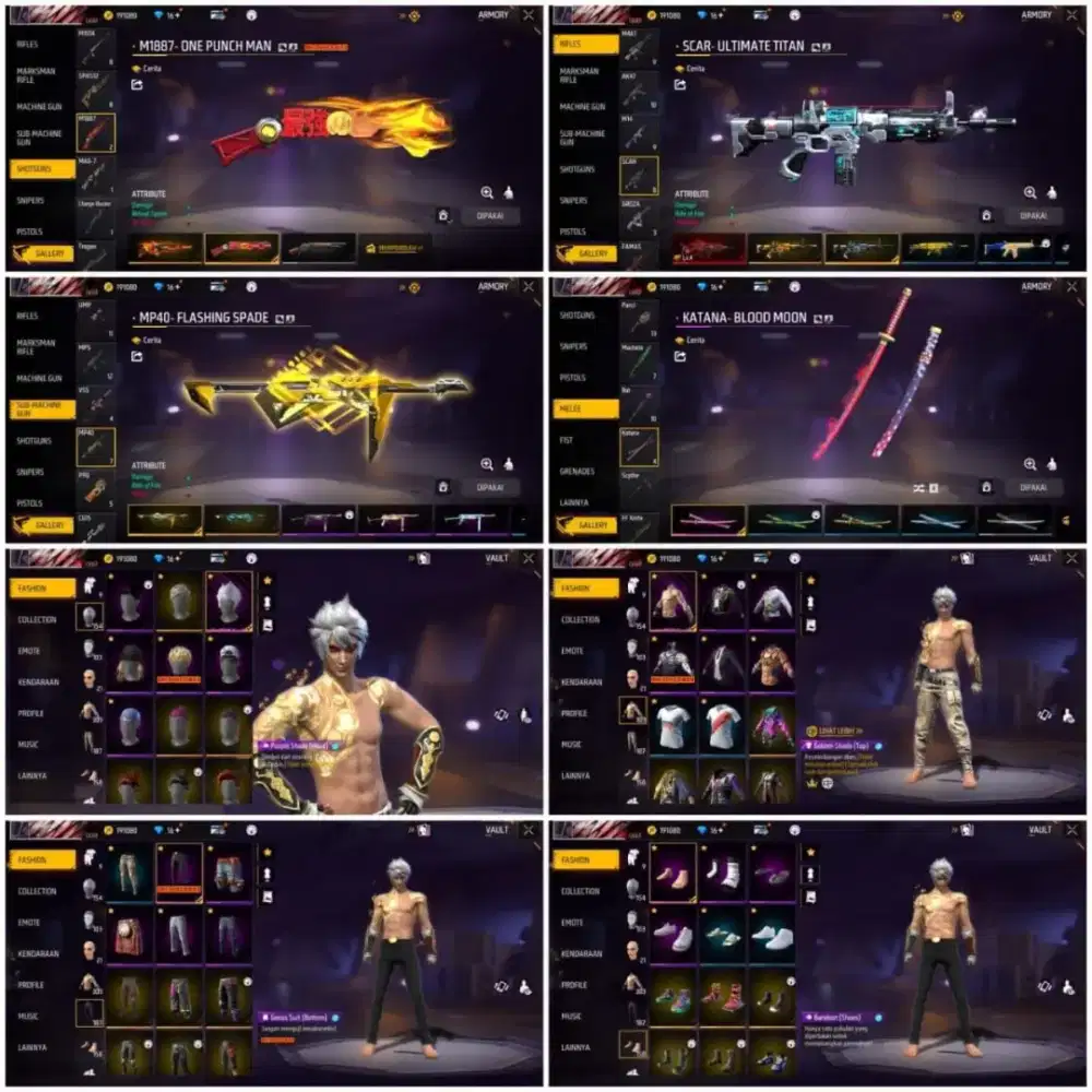 Akun ff Sultan, murah abiz!!