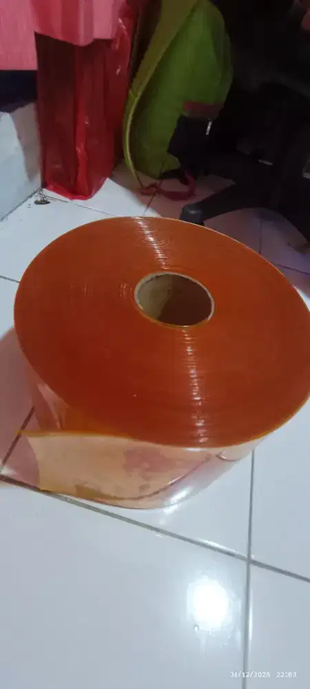 Tirai PVC strip curtain orange