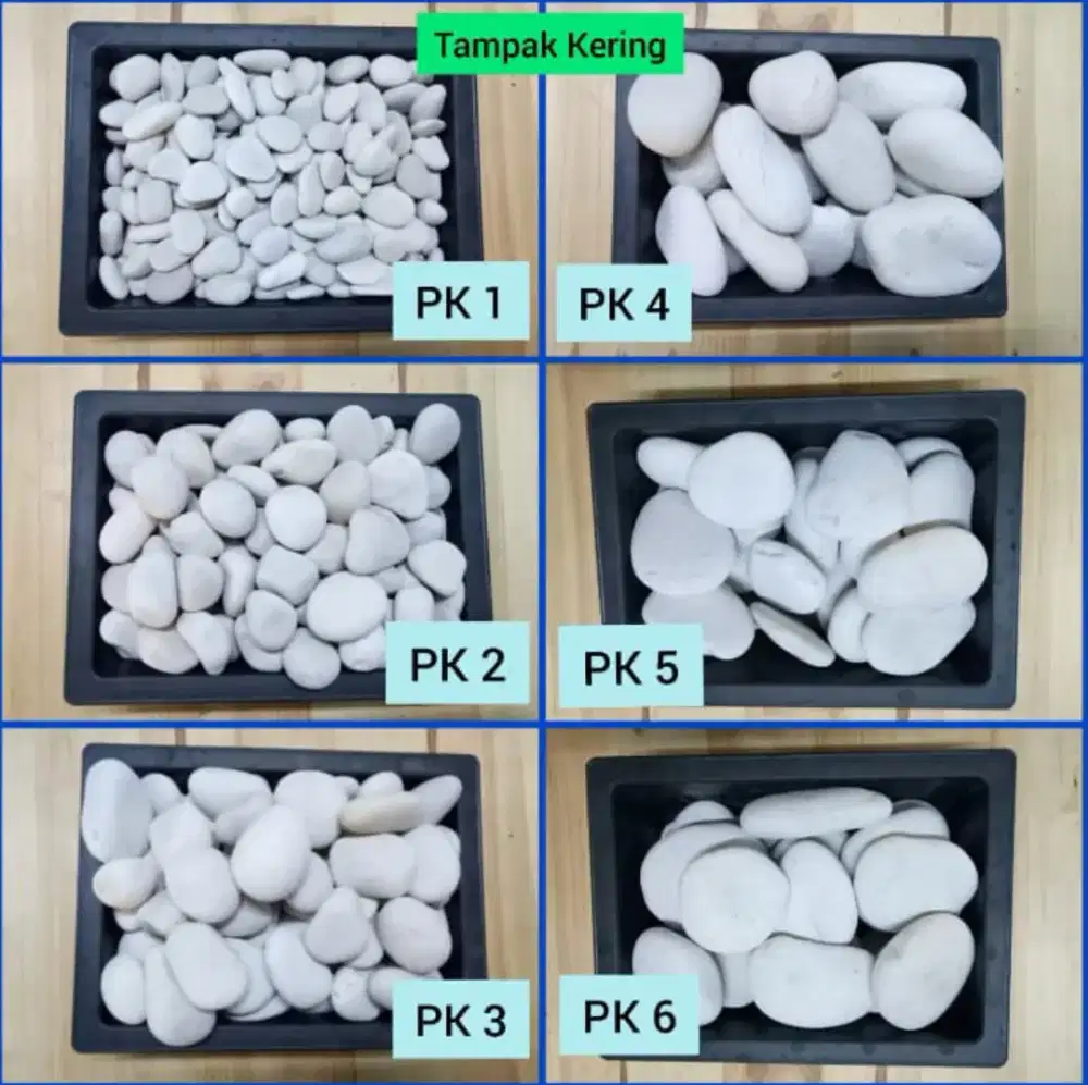 Batu koral putih/hitam&panca warna