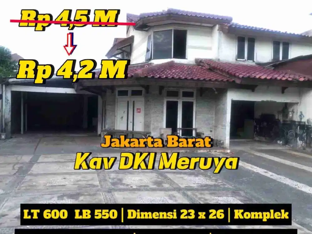 Dijual Cepat Murah Dalam Komplek Kav DKI 5 Menit ke Universitas Mercu Buana
