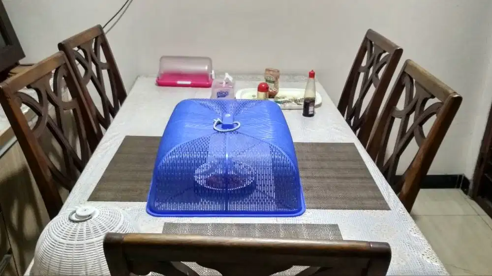 Meja Makan 6 Kursi 2 meter kayu Mahony