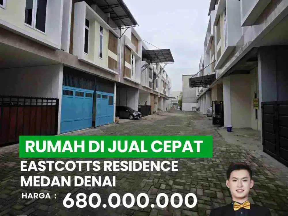 DI JUAL RUMAH SIAP HUNI DI KOMPLEK EASTCOTTS MEDAN DENAI