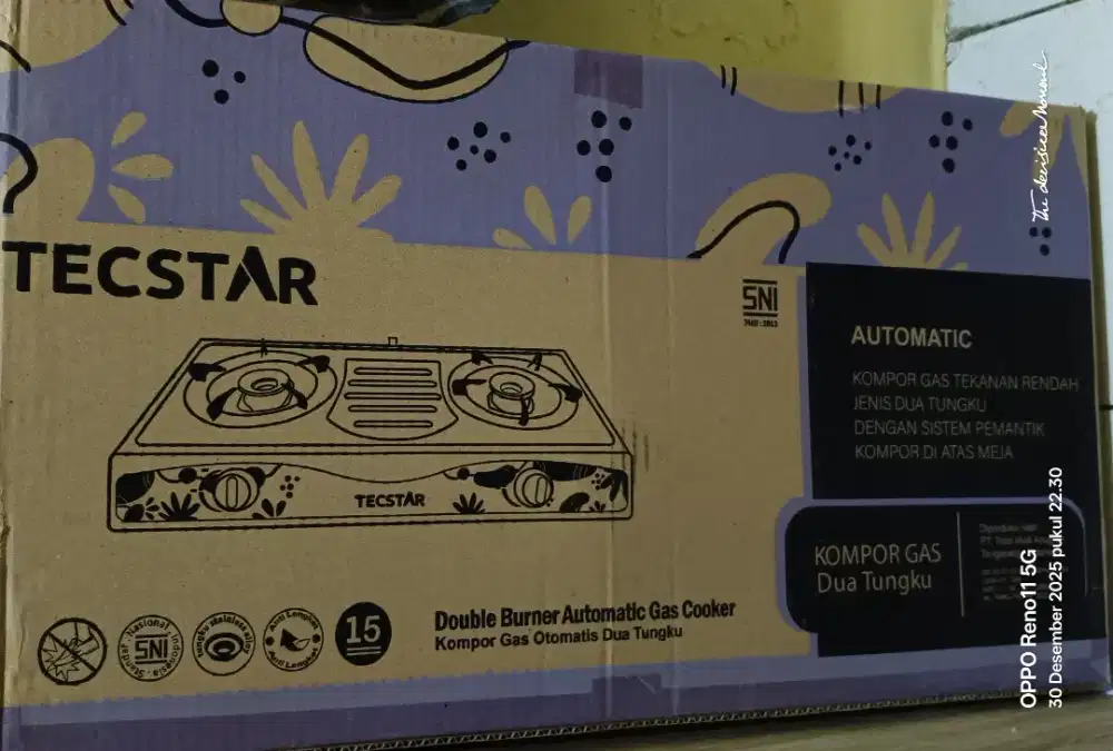 Kompor Gas Tecstar 2 Tungku , Kondisi Batu 100%