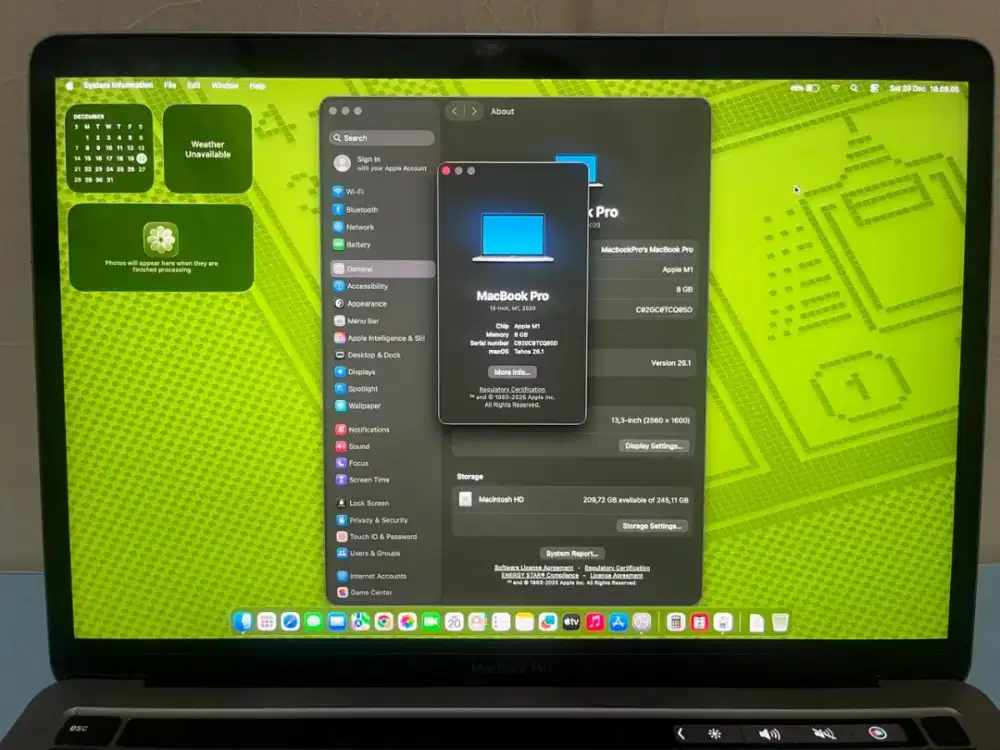 Macbook Pro M1 8/256 UNIT ONLY