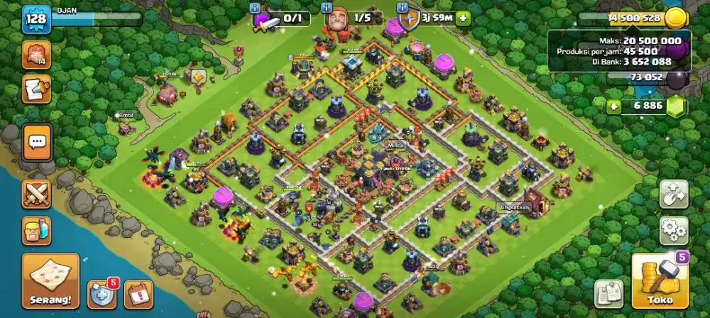 Akun COC Town Hall 14