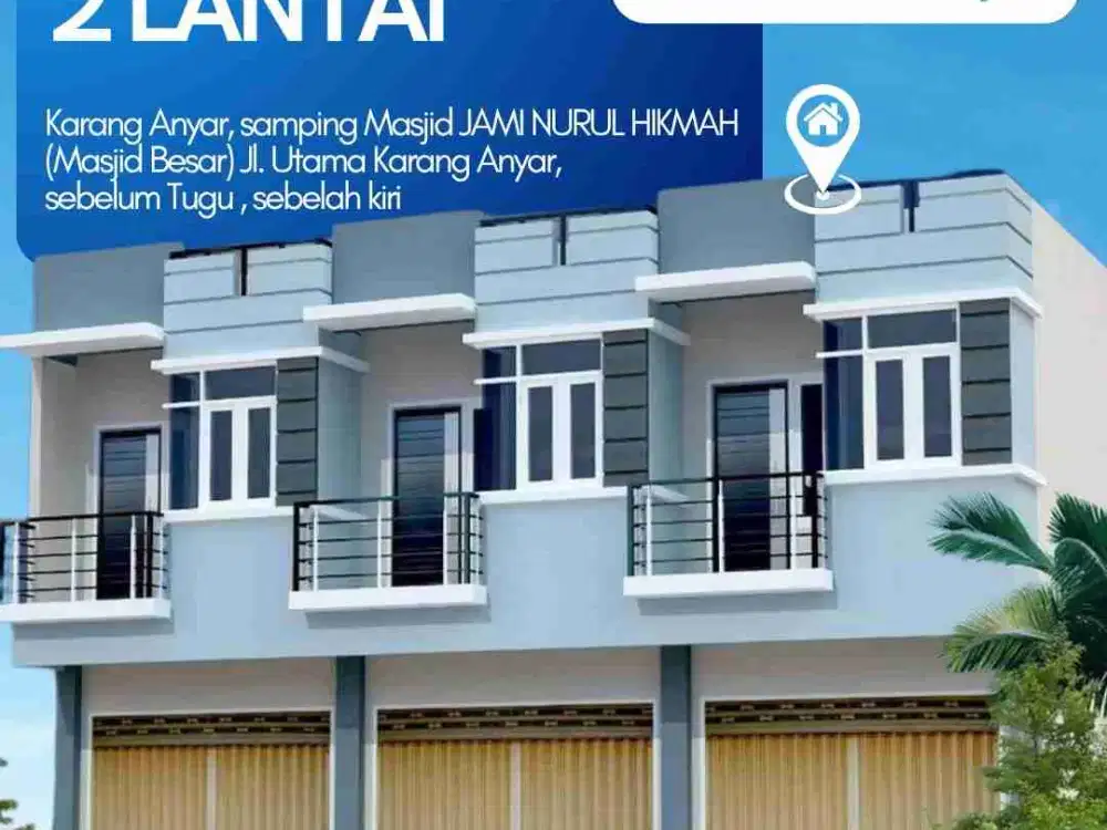 RUKO 2 LANTAI SIAP BANGUN BISA TEMPO PINGGIR JALAN RAYA