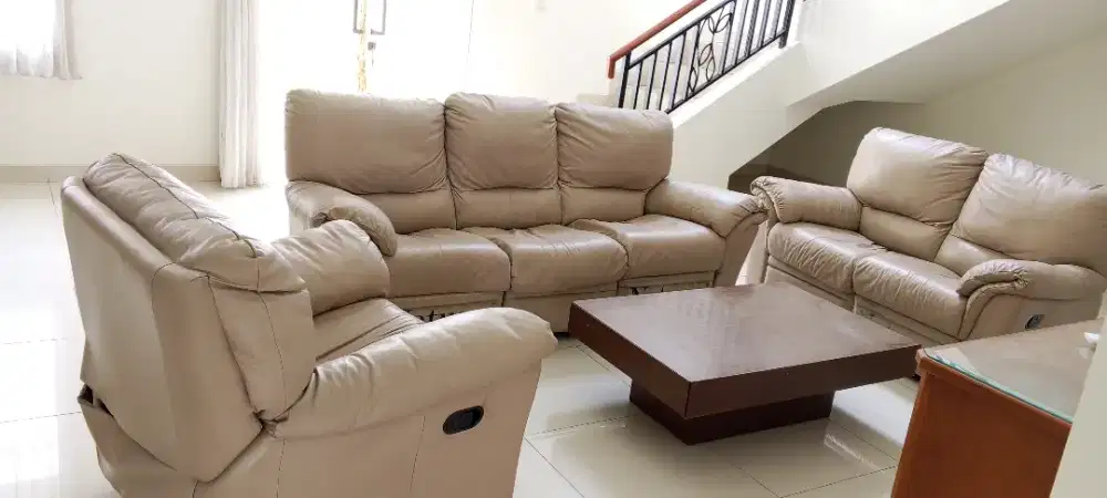 Sofa Davinci Natuzzi Full Kulit Asli Reclening 321
