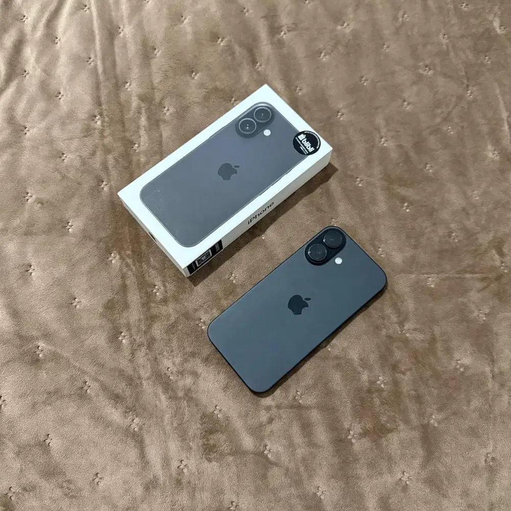 (iBox) iPhone 16 256GB Black iBox Blibli Like New Fullset Original