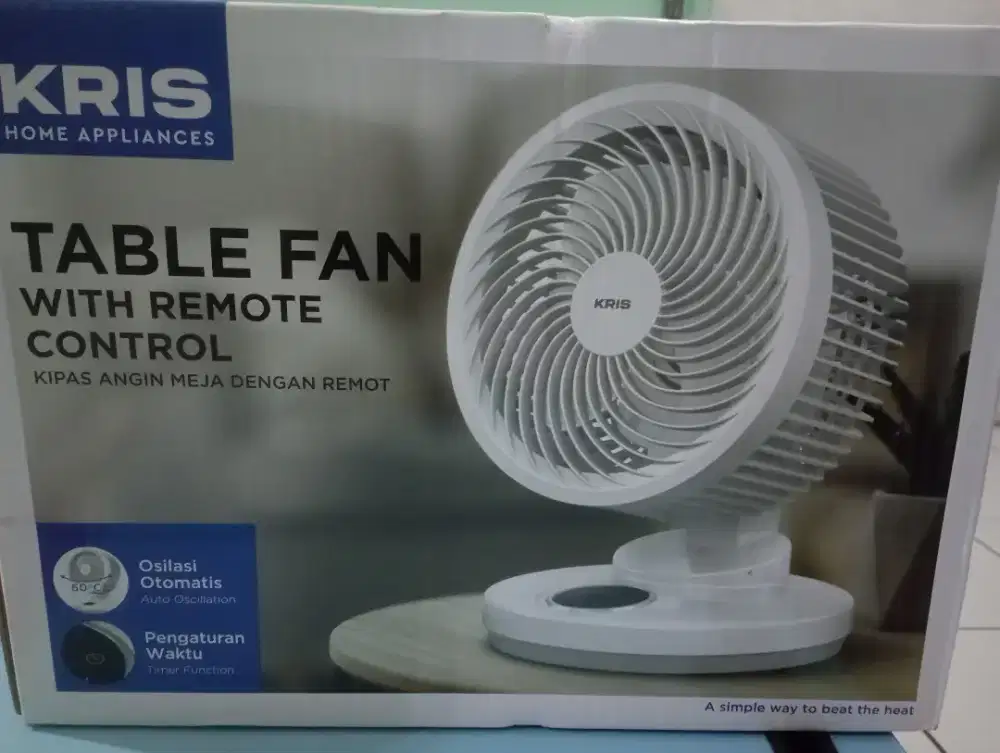 KIPAS ANGIN - TABLE FAN KRIS REMOTE CONTROL
