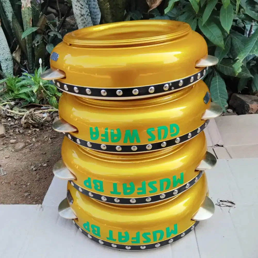 Rebana hadroh ukur 30cm kayu mahuni