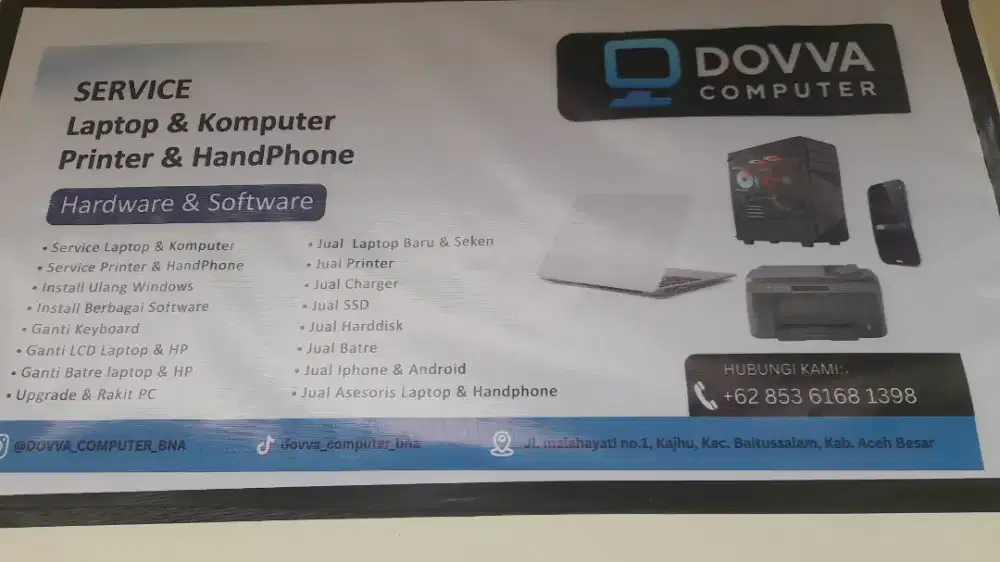 Jasa service Laptop, Printer, Hp Dll. Gratis Antar dan Jemput Barang